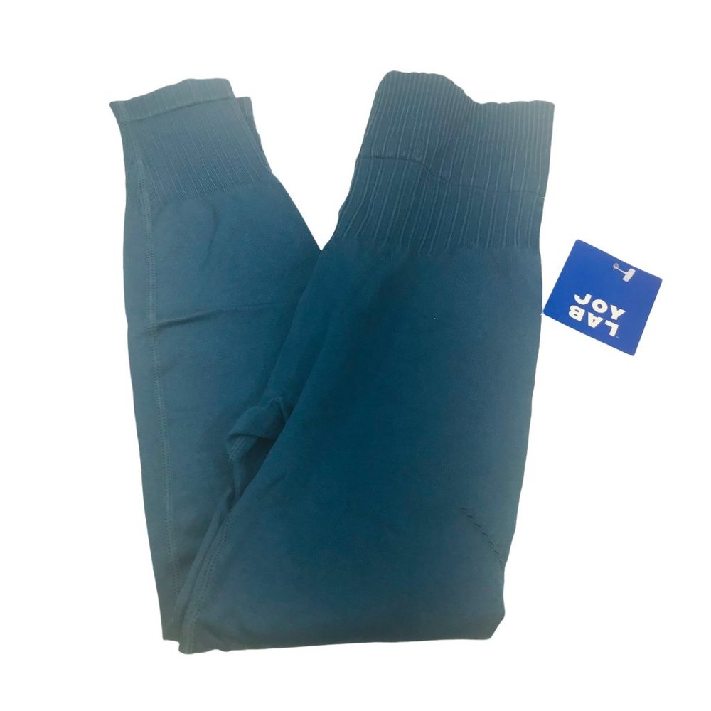 Lab Joy Women's Size XS High Rise Seamless Capri Leggings Blue New With Tags